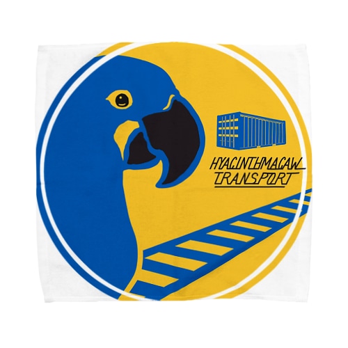 スミレコンゴウインコの鉄道輸送会社 Towel Handkerchief