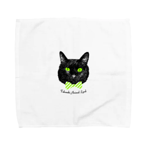 蝶ネクタイ黒猫 Towel Handkerchief