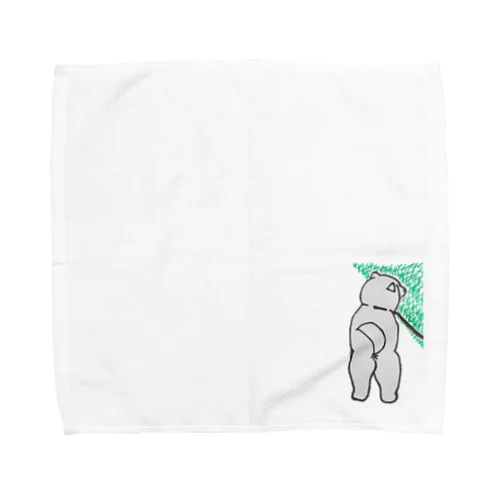 白い犬のおしり Towel Handkerchief