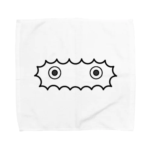 モノクロドアップもこもこイエティ Towel Handkerchief