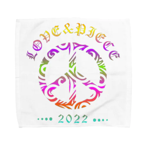 Love＆peaceシリーズRainbowcolorバージョン Towel Handkerchief