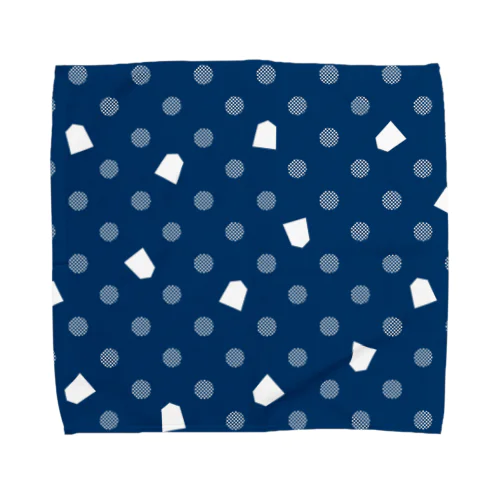 将棋ドット（青） Towel Handkerchief