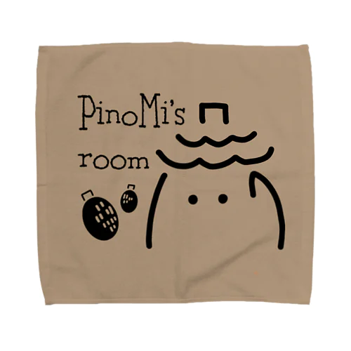 PinoMi's room（茶） タオルハンカチ