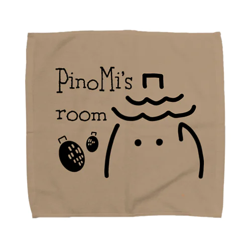 PinoMi's room（茶） Towel Handkerchief