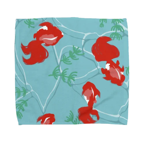 遊泳する金魚 Towel Handkerchief
