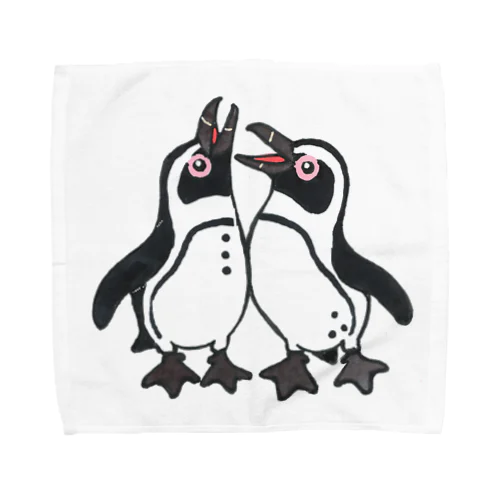 仲良く鳴き交わす🐧🐧 Towel Handkerchief