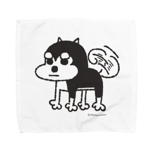 しっぽ振りふり黒柴ゴンちゃん Towel Handkerchief