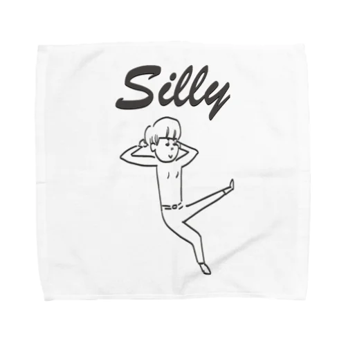 バカシティ（さちん）黒インク Towel Handkerchief