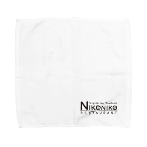 nikonikoロゴ（ブラック） Towel Handkerchief