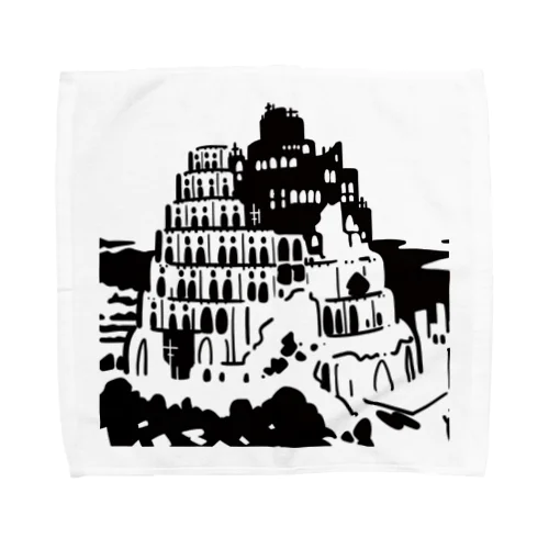 ピーテル・ブリューゲル作 『バベルの塔』 Towel Handkerchief