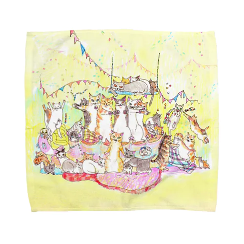 猫パーティー　nekotake Towel Handkerchief