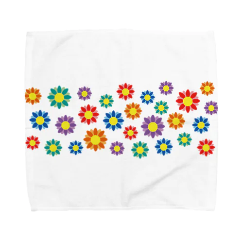 カラフルな花 Towel Handkerchief