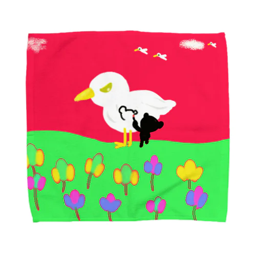 鳥キャンパス Towel Handkerchief