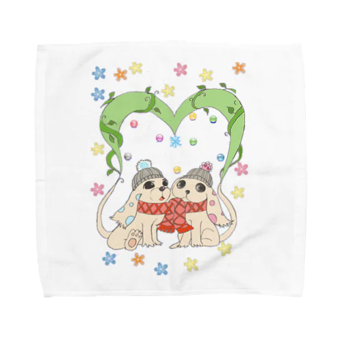 dog heart Towel Handkerchief