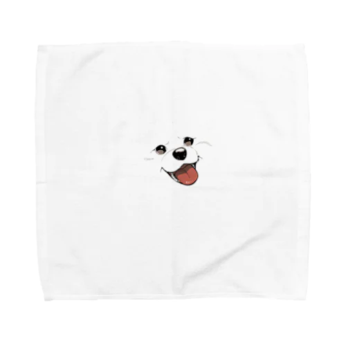 白くて不定形の犬 Towel Handkerchief