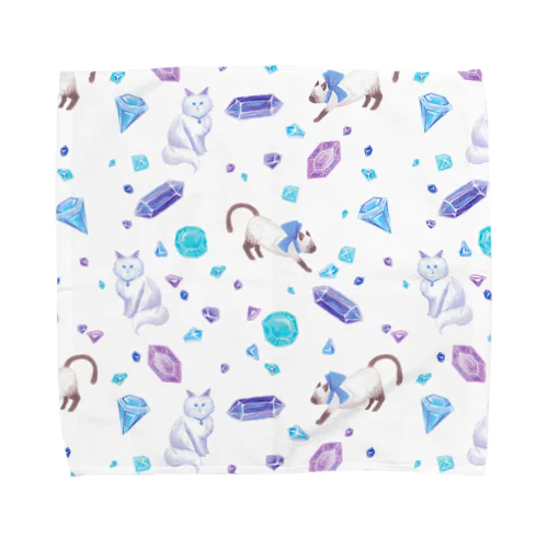 gemstone(white) Towel Handkerchief