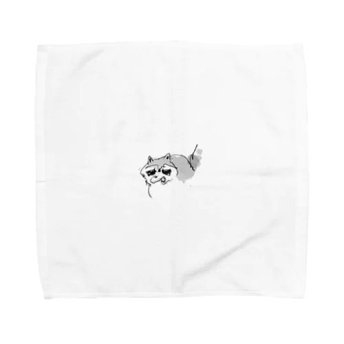 慟哭するアライグマ Towel Handkerchief