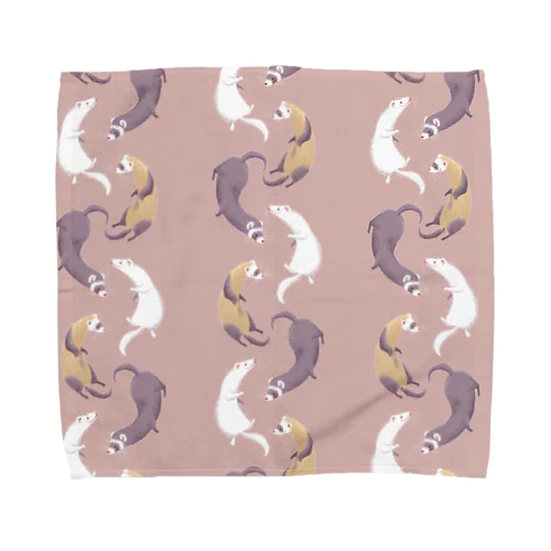 ferret(pink brown) Towel Handkerchief