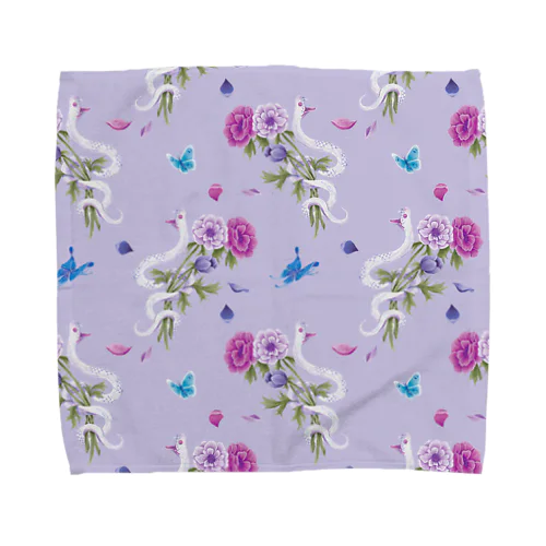 anemone(lavender) Towel Handkerchief