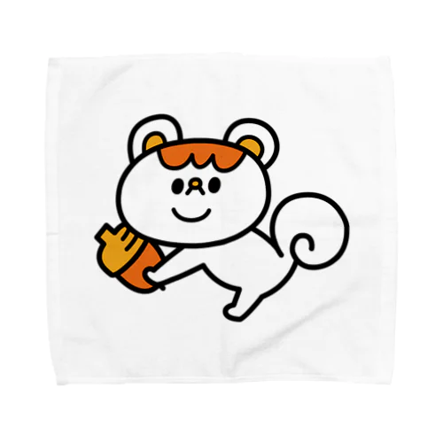 どんぐり大好き白リス Towel Handkerchief