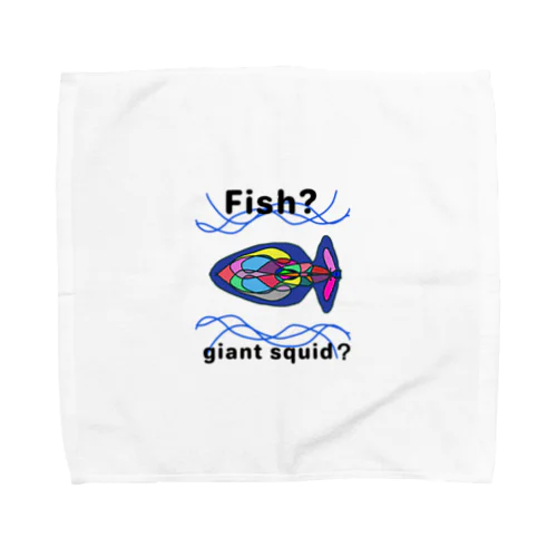 fish?giant squid? タオルハンカチ