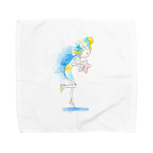 星を持つ女の子 Towel Handkerchief