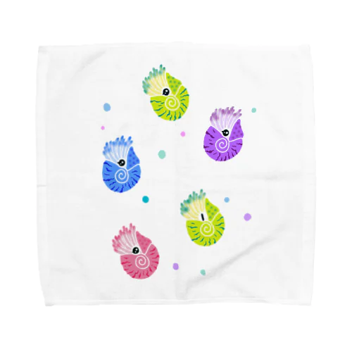 オウムガイいっぱい Towel Handkerchief