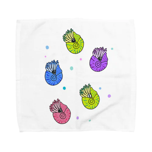 オウムガイいっぱい Towel Handkerchief