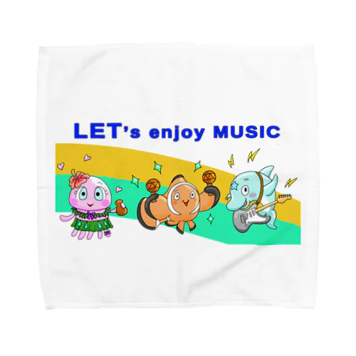 音楽で一つに。 Towel Handkerchief