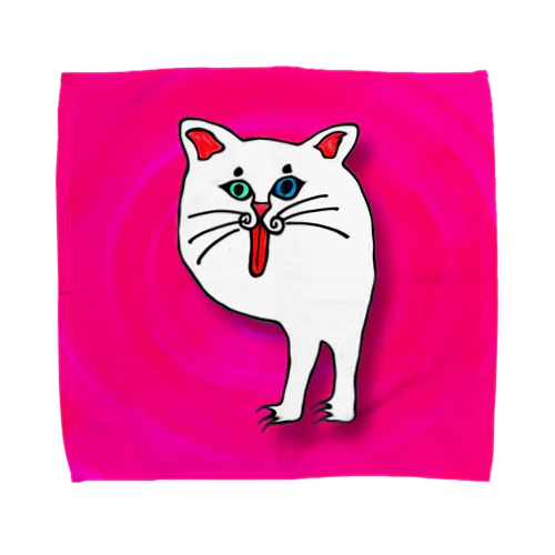白猫くん Towel Handkerchief