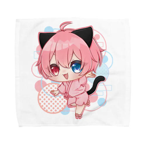 夏にゃんこ Towel Handkerchief