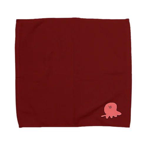 たこハンカチ（臙脂） Towel Handkerchief