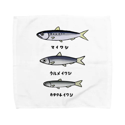 【魚シリーズ】イワシ三兄弟♪220919 Towel Handkerchief