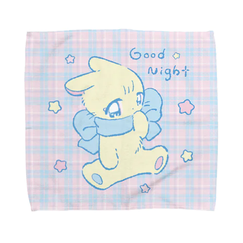 おやすみ（ブルー）Lsize Towel Handkerchief