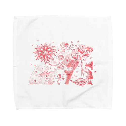 真っ赤な夢の花 Towel Handkerchief