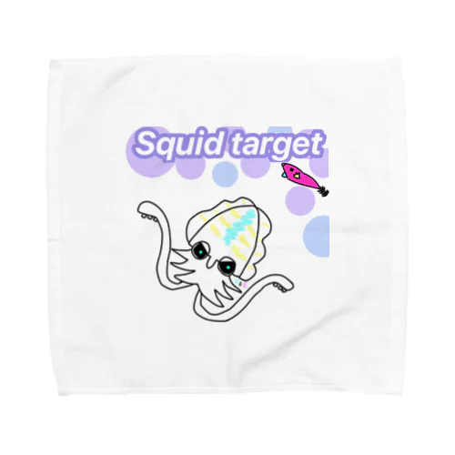 F & E Squid target  タオルハンカチ