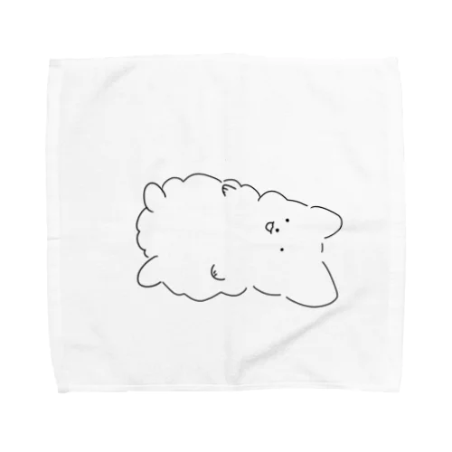 もふわんこ寝る Towel Handkerchief