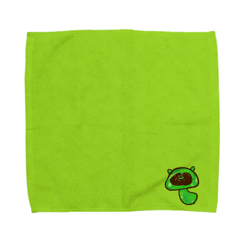 たぬきのこ(緑) Towel Handkerchief