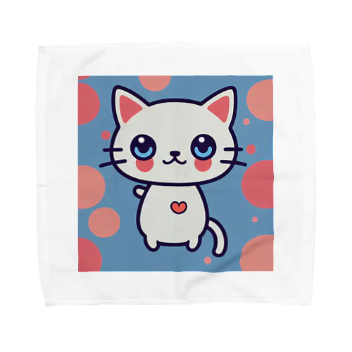 狛猫のミケ「はーとびーと」 Towel Handkerchief