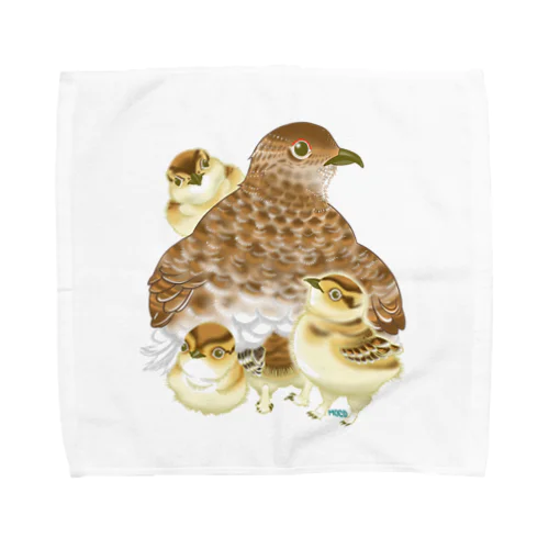 雷鳥の親子 Towel Handkerchief