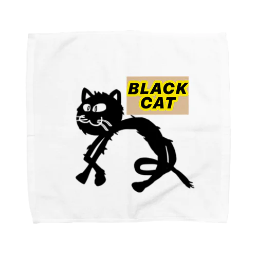  BLACK  CAT Towel Handkerchief