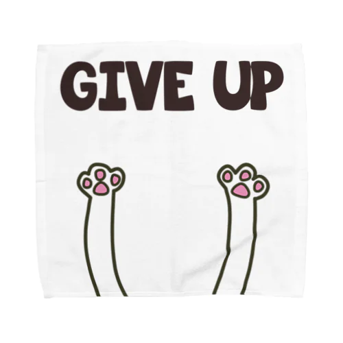 GIVE UPねこ Towel Handkerchief