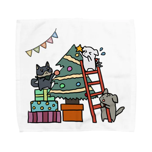 【冬季限定】いぬいずのクリスマス Towel Handkerchief