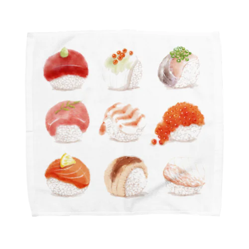 Sushi Parties Towel Handkerchief