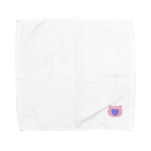 ぴんくま(むらさき) Towel Handkerchief