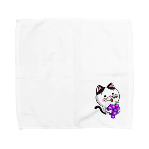 ブドウのニャンコ Towel Handkerchief