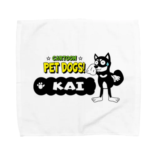 【KAI様専用102M】C･PETDOGS『Black Shiba』タオルハンカチ Towel Handkerchief