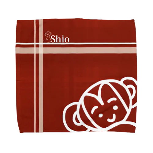 汐の赤白タオル Towel Handkerchief