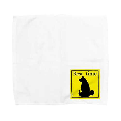 もっちり柴シルエット１(Rest time) Towel Handkerchief