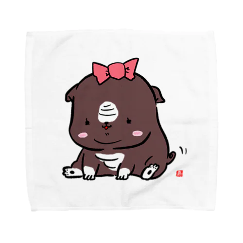 我が家のブルドッグ Towel Handkerchief